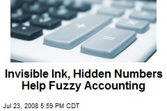 Invisible Ink, Hidden Numbers Help Fuzzy Accounting