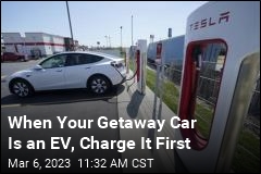When Your Getaway Car Is a Tesla, Remember to Charge It