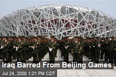 Iraq Barred From Beijing Games