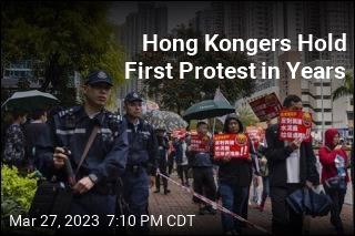 Hong Kong Allows a Protest, Under Very Strict Rules