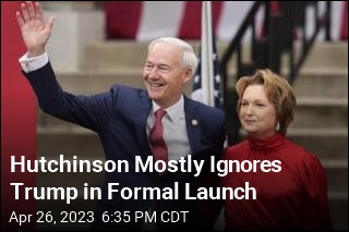 Hutchinson Mostly Ignores Trump in Formal Launch
