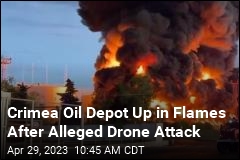 Russian Official: Ukraine&#39;s Drones Attacked Crimea Oil Depot