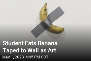 Student Eats Banana Taped to Wall as Art