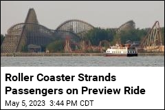 Roller Coaster Passengers Need Rescuing on Preview Ride