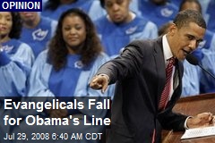Evangelicals Fall for Obama's Line
