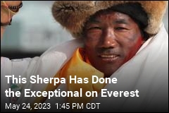 Sherpa Guide Scales Everest a Record 28th Time