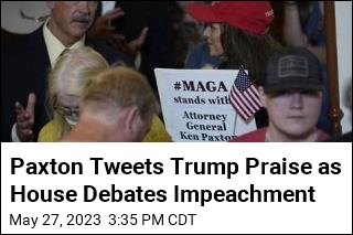 During Impeachment Debate, Paxton Posts Trump Support