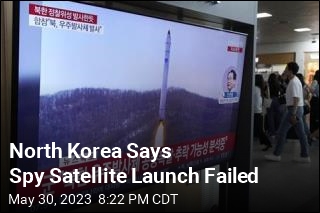 North Korea Says Spy Satellite Launch Failed