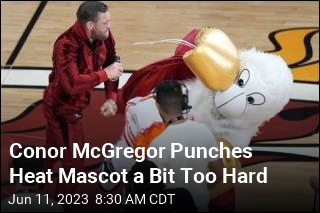 Conor McGregor Punches Heat Mascot a Bit Too Hard
