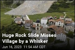 Massive Rock Slide Stops Just Short of Village