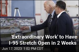 &#39;Extraordinary Work&#39; to Have I-95 Stretch Open in 2 Weeks