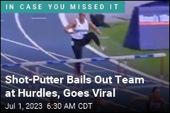Shot-Putter Bails Out Team at Hurdles, Goes Viral