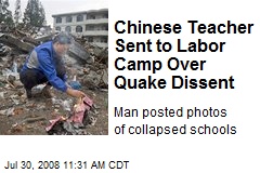 Chinese Teacher Sent to Labor Camp Over Quake Dissent