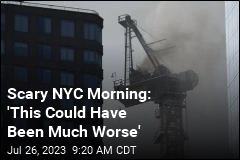 Tall Crane Catches Fire, Drops Arm on Manhattan