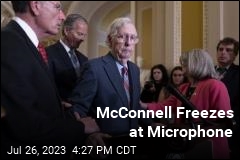 McConnell Freezes at Microphone