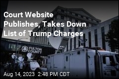 Georgia Court Website Briefly Publishes Trump Charges