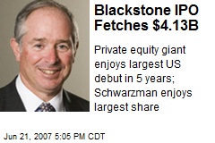 Blackstone IPO Fetches $4.13B