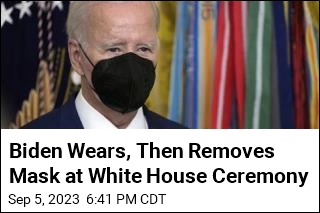 Biden Wears, Then Removes Mask at White House Ceremony