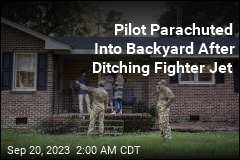 Pilot Parachuted Into Someone&#39;s Backyard After Ditching Fighter Jet
