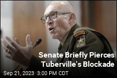 Senate Briefly Pierces Tuberville&#39;s Blockade