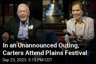 In an Unannounced Outing, Carters Attend Plains Festival