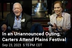 In an Unannounced Outing, Carters Attend Plains Festival