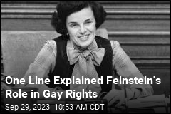 One Line Explained Feinstein&#39;s Role in Gay Rights
