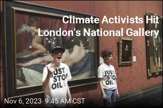 Climate Activists Hit London&#39;s National Gallery