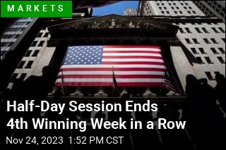 Dow Rises 117 Points in Half-Day Session