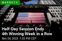 Dow Rises 117 Points in Half-Day Session