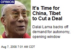 It's Time for China, Tibet to Cut a Deal