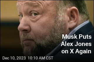 Musk Puts Alex Jones on X Again
