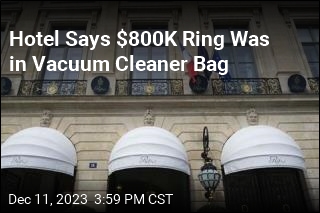 Hotel Finds $800K Ring in Vacuum Cleaner Bag