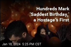 Hundreds Mark First Birthday of Hamas Hostage