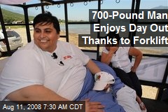 700-Pound Man Enjoys Day Out Thanks to Forklift