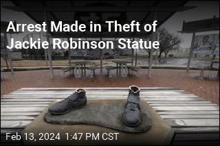 Arrest Made in Theft of Jackie Robinson Statue