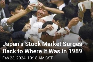 Japan&#39;s Stock Market Surges Back to Where It Was in 1989