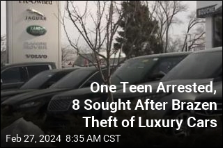 Video: Thieves Drive Off in Convoy of Stolen Luxury Cars