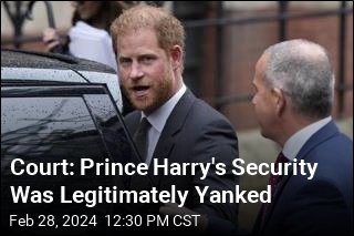 Prince Harry&#39;s Protest of Loss of Security Fails
