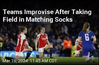 Teams Improvise After Taking Field in Matching Socks
