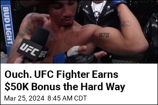 UFC Fighter Earns $50K Bonus the Hard Way