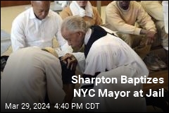 New York City&#39;s Mayor Is Baptized at Rikers