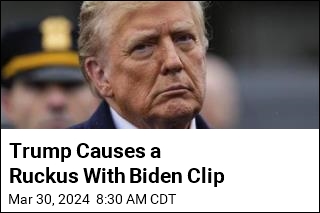 Trump Shares Imagery of a Hog-Tied Biden