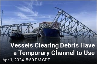 Vessels Clearing Debris Have a Temporary Channel to Use