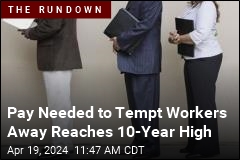 Pay Needed to Tempt Workers Away Reaches 10-Year High