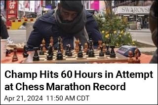 Champ Hits 60 Hours in Attempt at Chess Marathon Record