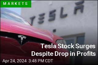 Tesla Surges 12.1% Despite Drop in Profits