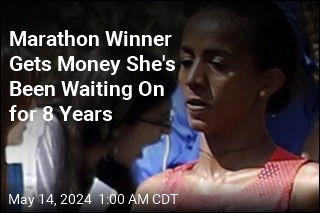 Stranger Gives Marathon Winner Money She&#39;s Been Waiting On