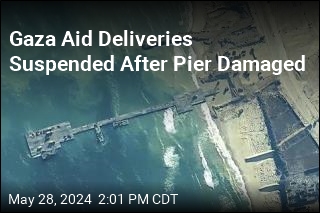 Gaza Aid Deliveries Suspended After Pier Damaged