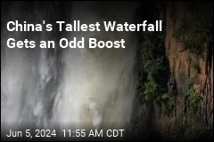 China&#39;s Tallest Waterfall Gets an Odd Boost